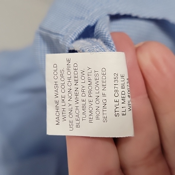 Chaps blue dress shirt large 14-16 - Picture 8 of 8